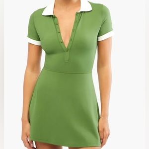We Wore What
Women's Green and White Tennis Polo Dress